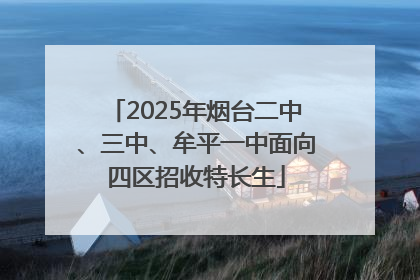 2025年烟台二中、三中、牟平一中面向四区招收特长生