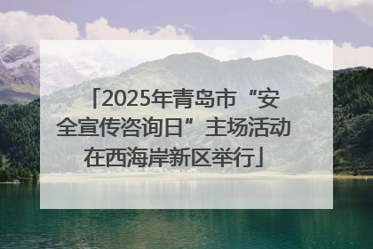 2025年青岛市“安全宣传咨询日”主场活动在西海岸新区举行
