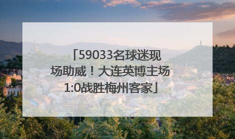 59033名球迷现场助威！大连英博主场1:0战胜梅州客家