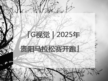 G视觉｜2025年贵阳马拉松赛开跑