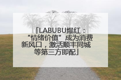 LABUBU爆红：“情绪价值”成为消费新风口，激活顺丰同城等第三方即配